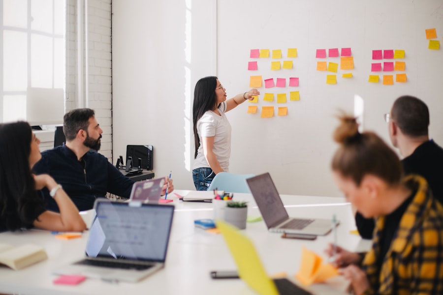 Teammeeting zur Abstimmung eines Digitalisierungsprojekts